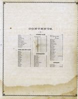 Table of Contents, Marion County 1875